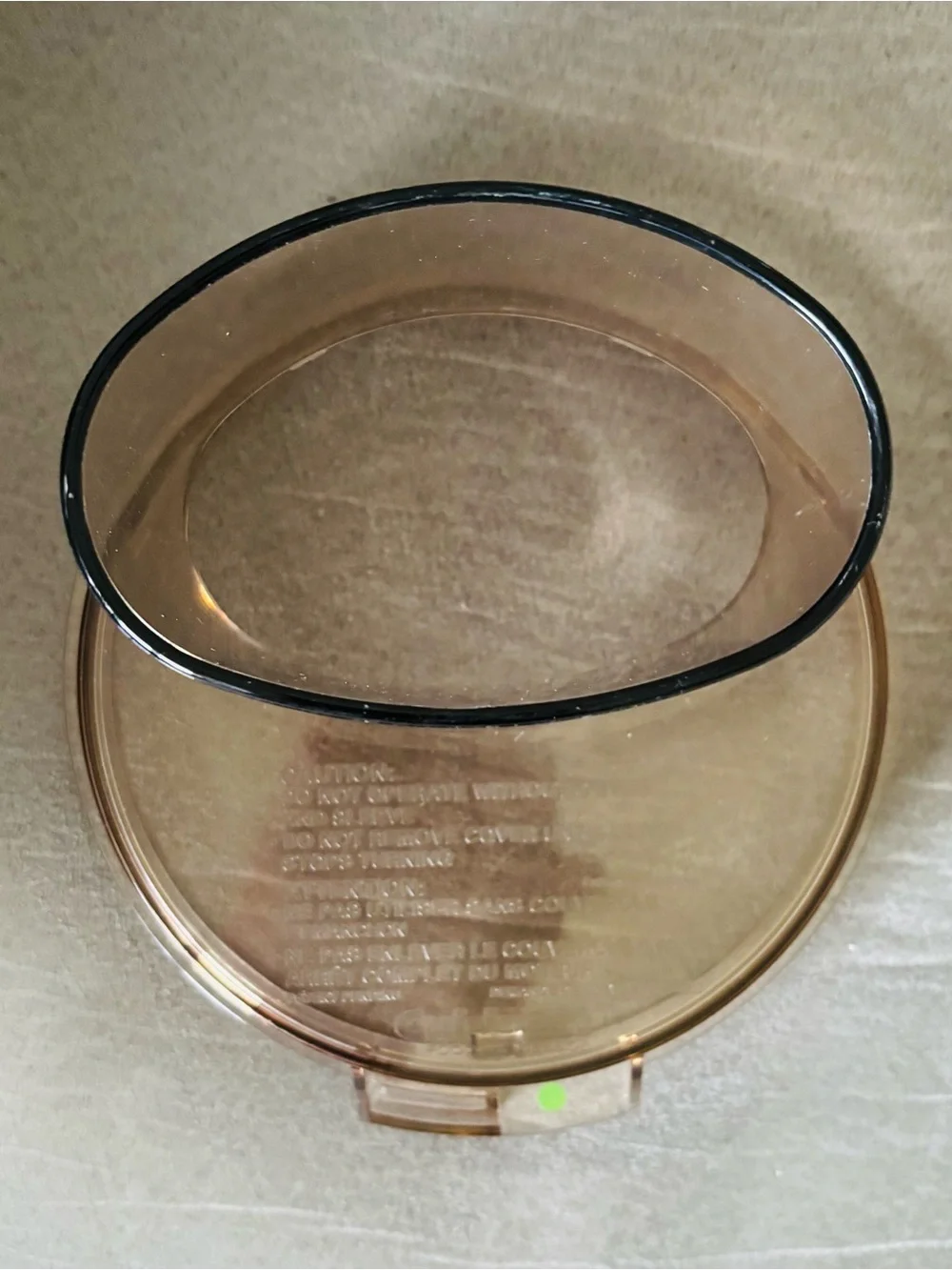 CUISINART DLC-8F Food Processor Work Bowl Lid OEM Replacement Part AMBER